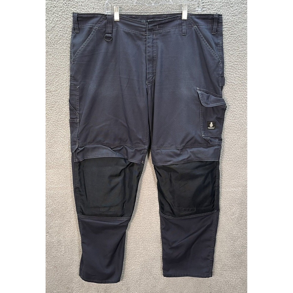 Mascot Pants Mens 44.5x32 Blue Danish Design Carpenter‎ Cargo Knee Pads Workwear
